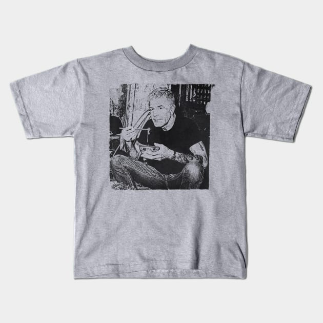 Anthony Bourdain With Noodle Kids T-Shirt by Knockbackhaunt